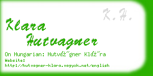 klara hutvagner business card